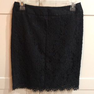 New Banana republic black lace pencil skirt